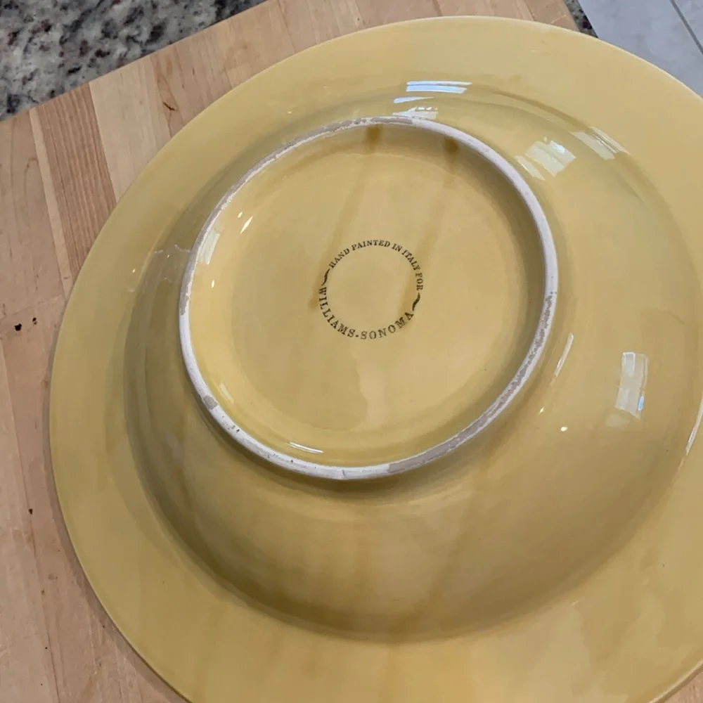 Rare Find Vintage Williams& Sonoma hand painted Pasta Serving Bowl